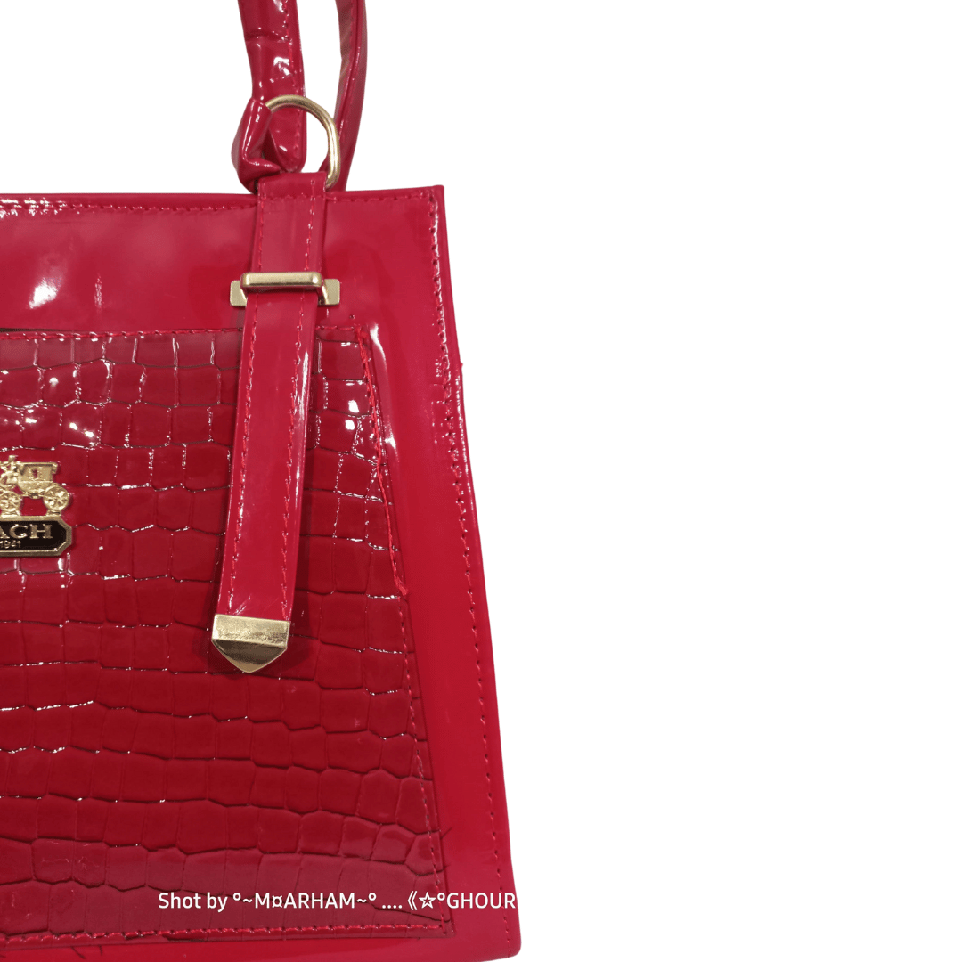 Chic Contrast - Stylish Handbag in Red Design